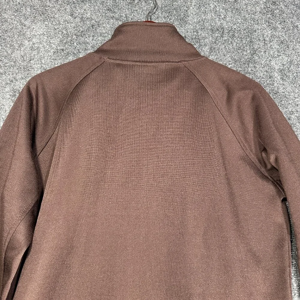 Vintage Blue Marlin SweatShirt Mens Medium Brown Full Zip Pockets Cotton Poly - Picture 10 of 10